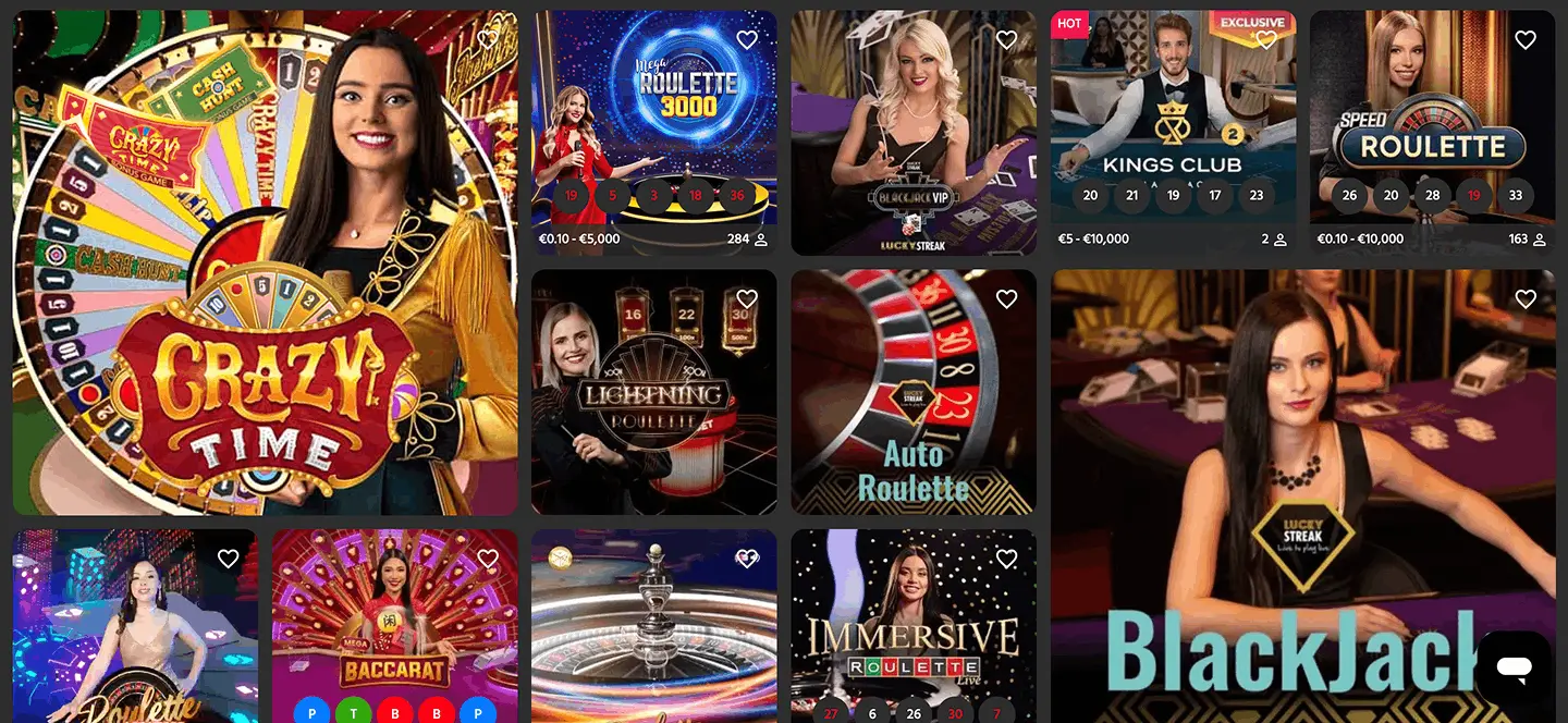 Slotimo Casino en vivo España — ruleta, blackjack, baccarat y programas de juego con crupieres en vivo
